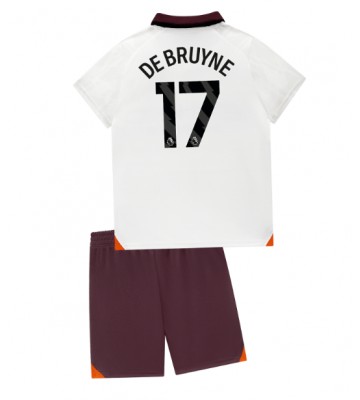 Maillot de foot Manchester City Kevin De Bruyne #17 Extérieur enfant 2023-24 Manches Courte (+ pantalon court)